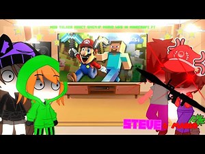 Mob talker react SMG4:If Mario was in Minecraft Ft Steve & Mario //‪@SMG4‬
