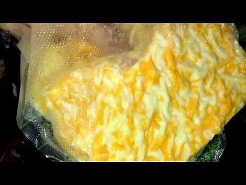 Vacuum seal shredded cheese.