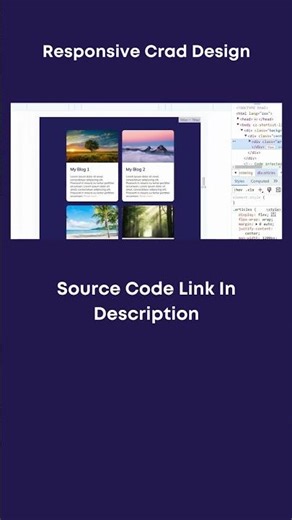 Responsive Card Design Using HTML CSS #css #html #tutorials