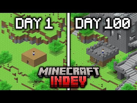 I Survived 100 Days in Minecraft's Oldest Update Possible - Minecraft Indev