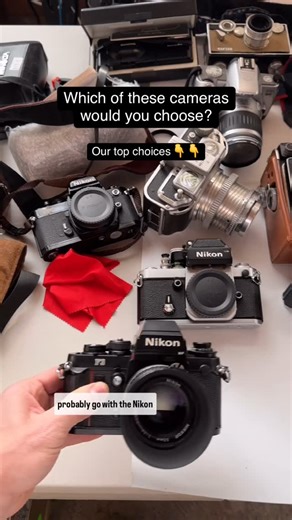 The Darkroom 🎞️ Film Lab on Instagram: "Which of these cameras would you choose? Our top choices are; Nikon F3, Olympus OM-2, & Olympus XA 🙌 if you are looking an affordable yet still very good camera to start your analog journey, an SLR is a great place to start and these are our top recommendations👇👇👇 • Canon Rebel • Canon AE-1 • Pentax ME Super • Minolta X-700 • Nikon FA or FE • Olympus OM-2 We’d love to hear your top recommendations for beginner film cameras! Also, we ended up grabbing