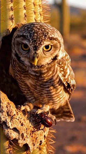 World's Smallest Owl Lives in a Cactus! 🌵🦉 #Shorts