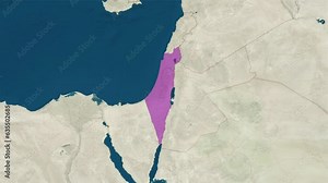 Zoom in to the map of historic Palestine with text, textless