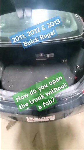 How do you open the trunk lid without a keyfob? #AutoPartRandomness #Buick #BuickRegal #AutoParts