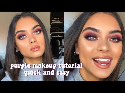 quick and easy purple makeup tutorial