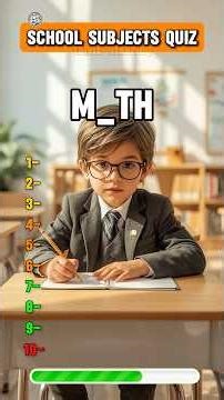 Can You Name All 10 School Subjects? #school #study #quiz #education