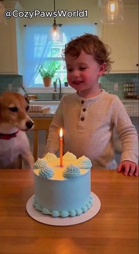 A Precious Birthday Moment Between a Little Boy and His Singing Puppy 🎂🐶✨