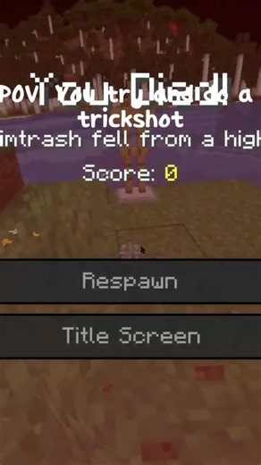 You try and do a trickshot #minecraft