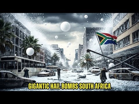DEVASTATION in Pretoria! Giant Hailstorm Buries South Africa — Roofs Shattered, Streets Flooded!​