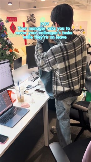 Manager: please cover her work while she's on leave #corporatehumor #workbesties #genzhumor