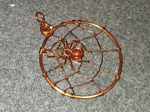 Pendants spiders on net spider - making wire wrap jewelry 60
