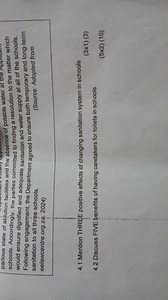 parlous state of ablution facilities and the absence of potable... | Filo