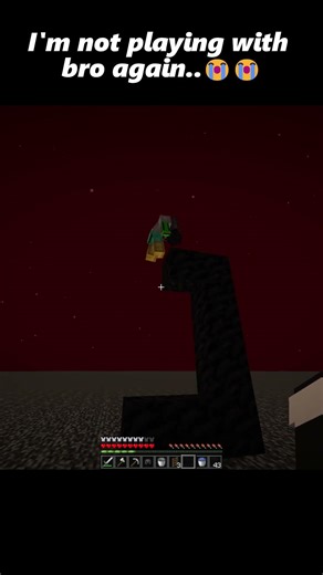I'm not playing with bro again..😭😭 #minecraftshorts #minecraft #shorts #prazy