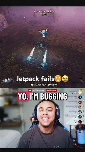 When your jetpack fails you in fallout 76 😂