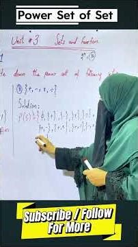 Write down the Power Set of a Set #mathematics #9thclass #fypシ゚viral #foryou #shortsviral #learning