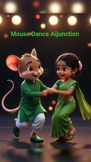 Cute Mouse & Girl Dance | Funny 3D Dance Animation | Mouse Dance AIjunction