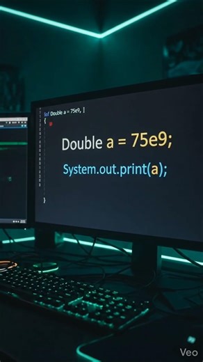 Java Output Mystery! #java 🤯 Double a = 75e9; What will print? #coding
