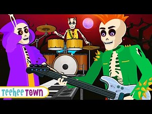 Five Skeletons At The Rock Show Song | Spooky Scary Rhymes By Teehee Town