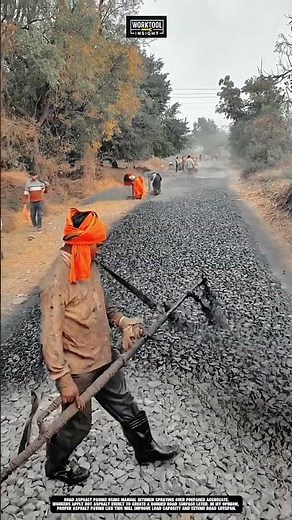 Road Asphalt Paving Using Manual Bitumen Sprayer | best for Rural Road Surfacing #tool
