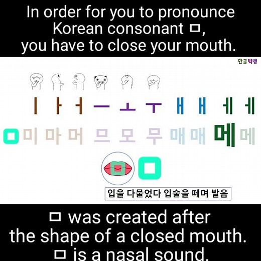 Let's learn Korean alphabet ㅁ and ㅂ with pronunciation