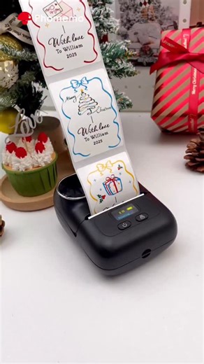 Phomemo on Instagram: "Blow up your business this Christmas with Phomemo M110 label maker!🤩🔔 Comment M110 to get 🔗 #phomemo #labelmaker #labelprinter #christmaslabels #homebaker"