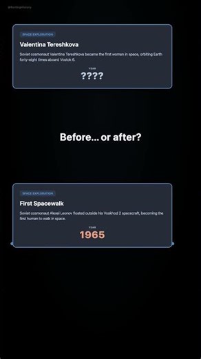 First spacewalk or first woman in space? #WhichCameFirst