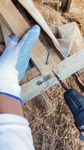 The Secret to Pulling Rusty Nails Without Damage! 🛠️#Construction #DIYTricks #Carpentry #Woodworking