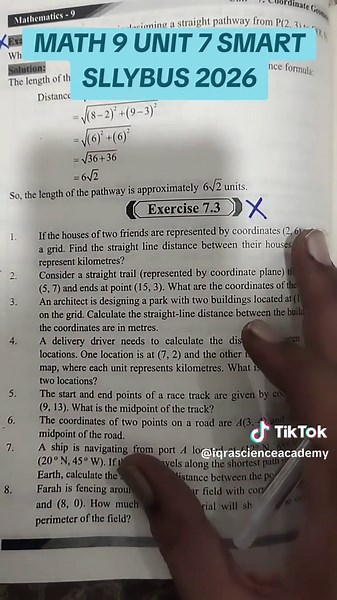 Math 9 - Introduction to Coordinate Geometry Unit 7
