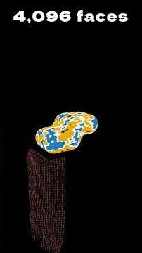 1 vs 32,768 Faces 🤯 | Cloth Falls on a Z-Shape (Blender Simulation) #viral #subscribe