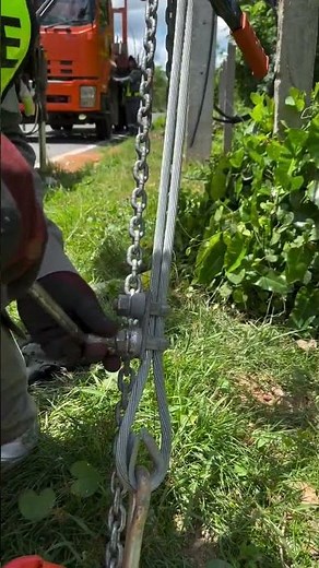 ⚡ One Wrong Move Could Be Dangerous! | Electric Pole Work #ElectricPole #Construction #lineman
