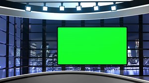 3D Virtual News Studio Background Loop