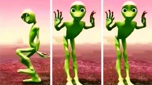 Зелёный человечек танцует. Dame Tu Cosita. Полное видео. Green man dance, full video.