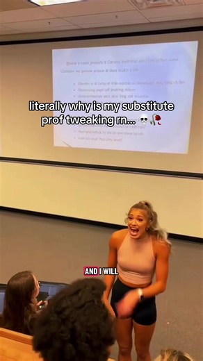 bro’s jumping for joy clearly… 😭 #college #professor #lecture #crashout