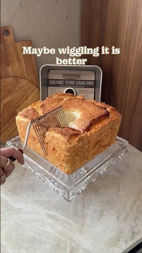 Here’s my first attempt at using a vintage angel food cake comb. Was I using it right?