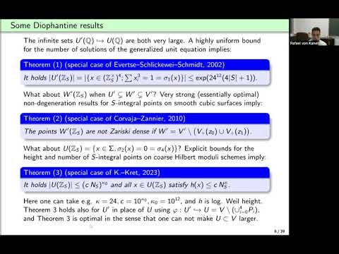 Rafael von Känel: Non-degenerate Diophantine equations (NTWS 266)