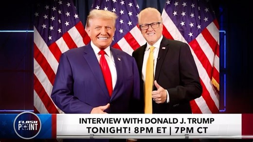 Join us tonight for Gene Bailey’s exclusive interview with President Donald J. Trump on FlashPoint at 8/7 CT. 💥 You don’t want to miss this in-depth discussion on today’s most pressing issues. Share this with others and don’t forget to 👍 our page so you can stay updated with all things FlashPoint! | FlashPoint Army