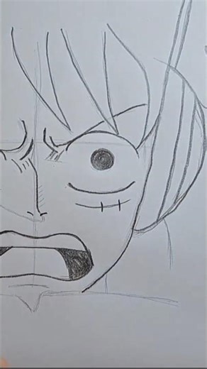 Drawing Luffy's face step by step / Drawing One Piece