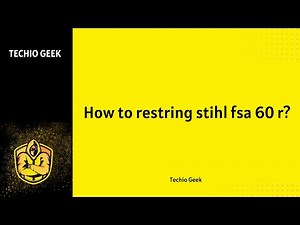 How to restring stihl fsa 60 r?