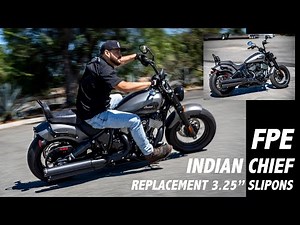 Indian Chief 3 25" Slipons Motorcycle after market Exhaust. R&D First Audio Test