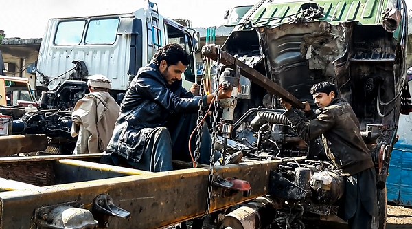 Reviving Old Hino Tipper Truck with Skillful Press Work and Painting