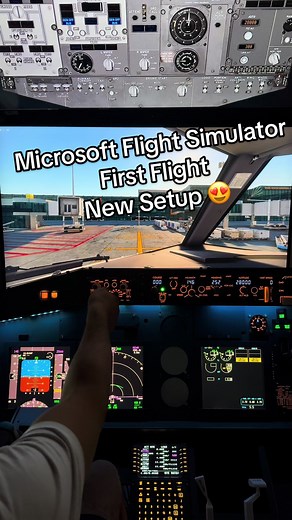 First tests with the new cockpit. Follow for more #flightsimulator #msfs2020 #microsoftflightsimulator #flightsimulation #homecockpit #aviationgeeks