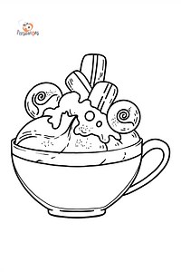 Coffee Cup coloring page ♥ Online or Printable for Free!