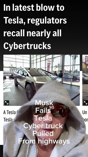 #CapCut Tesla cyber truck falls apart. Pulled from highways. MUSK fails again. #musk #elonn#elonmusk #tesla #cybertruck