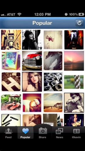 Así se veía Instagram en los iPhone en el año 2011