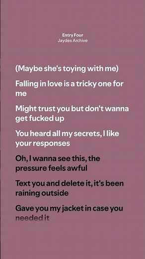Entry Four - Jaydes Archive (Lyrics)