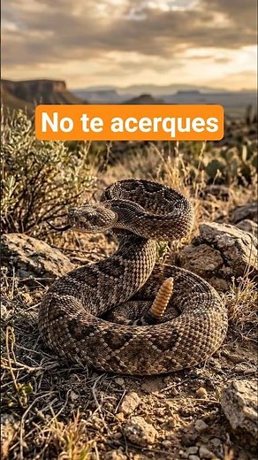 Víbora de cascabel advierte antes de atacar 🐍
