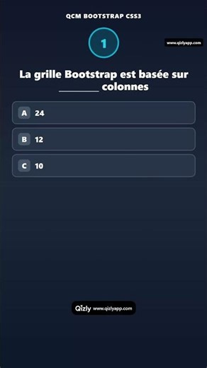 CSS Bootstrap : 12 colonnes ou 24 ? Teste tes connaissances 🧠 | #Shorts
