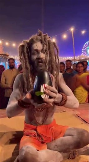 😨omg aghori baba make the shiva lingh with his hair🕉️🙏 #harharmahadev