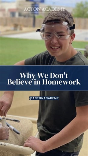 “I don’t think muscling through worksheets at home is a valuable use of time.” At Acton, we believe choosing to work is more powerful than being told to. That’s why we don’t assign homework. Start or join an Acton Academy in your community today. #actonacademy #educationmatters #educationispower #futureofeducation #montessori #education #creativelearning #learningisfun #selfdirectedlearning #schoollife #projectbasedlearning | Acton Academy