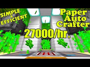Simple & Efficient Paper Auto Crafter (Simple & Easy) [Minecraft Bedrock 1.21]